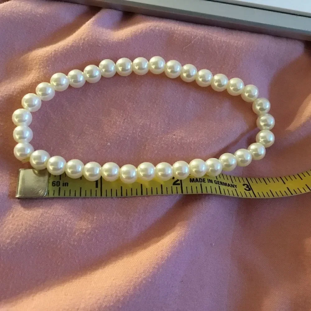 Classic White Faux Pearl Bracelet